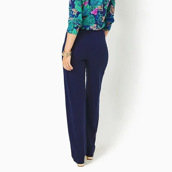 NWT Lilly Pulitzer 32" Lyndie Pant in Onyx (black) - Picture 3 of 5